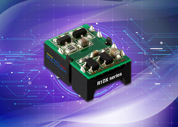 RECOM’s R1DX dual-output isolated DC-DC converters