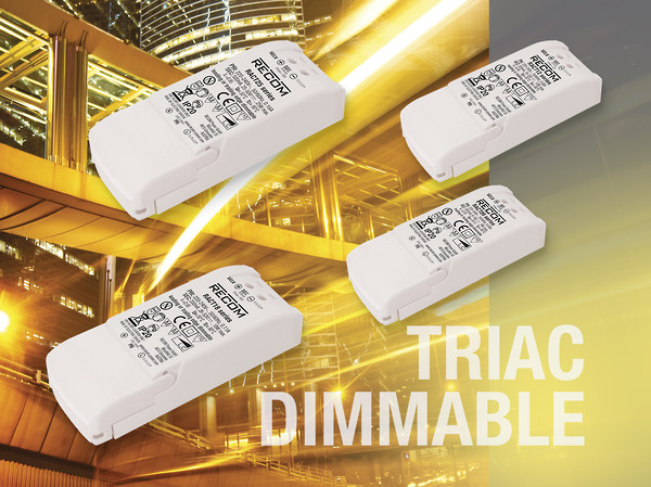 RECOM LED drivers with 9W, 12W, 18W and 25W outputs