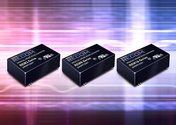 Medical-grade DC/DC converters from Recom