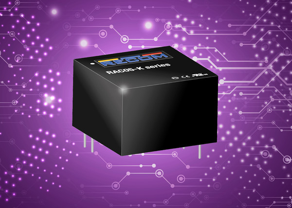 RECOM RAC05-K series of highly integrated 5-Watt AC/DC converters